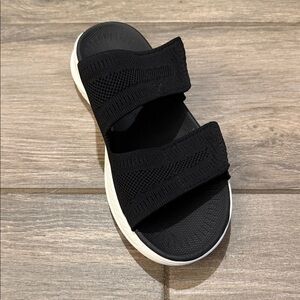 Easy Spirit Black Knit Double-Strap Slide Sz 7 LEFT SHOE ONLY